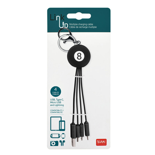 Legami Link Up - Multiple Charging Cable - Billiard ball