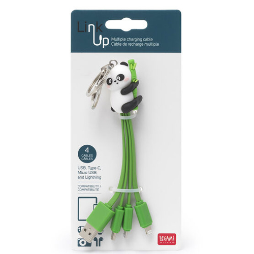 Legami Link Up - Multiple Charging Cable - Panda