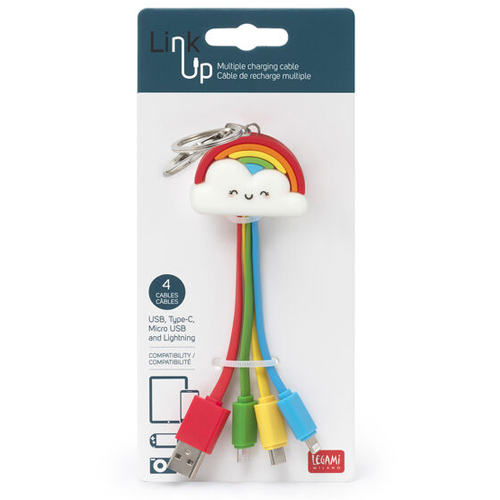 Legami Link Up - Multiple Charging Cable - Rainbow