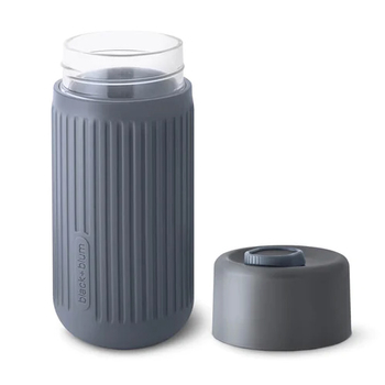 BLACK + BLUM, cestovný pohár sklenený 340ml - sivý