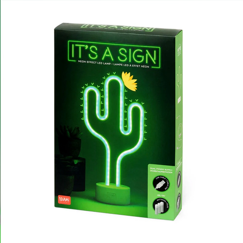 Legami Neon Effect Led Lamp - It's a Sign - neonová lampa CACTUS
