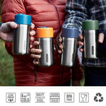 Termoska nerezová 340ml BLACK + BLUM - travel cup orange termohrnček 340ml