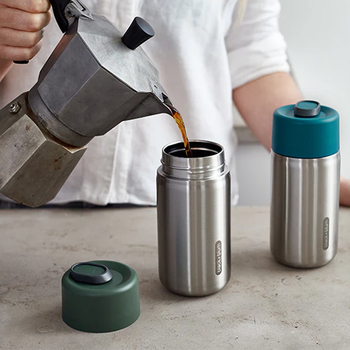 Termoska nerezová 340ml BLACK + BLUM - travel cup orange termohrnček 340ml