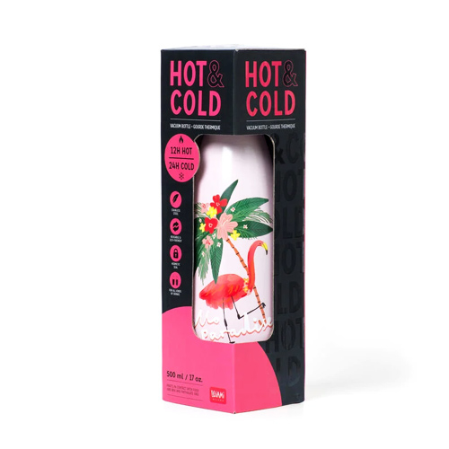 Legami - Hot&Cold - 500 Ml Vacuum Bottle - Flamingo vakuová fľaša 