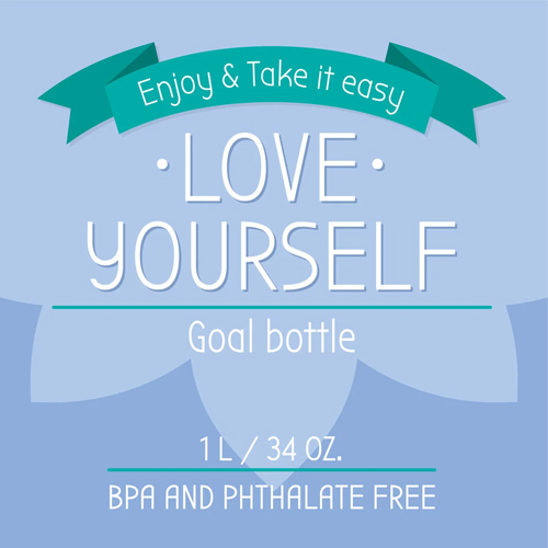 Legami Love Yourself Goals Bottle - fľaša na vodu 1L