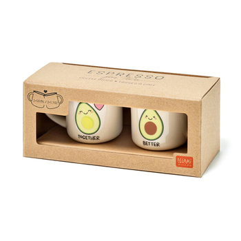 Legami Espresso For Two - Coffee Cups - AVOCADO - esspresso šálky 2ks/set