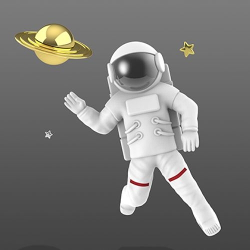 Kľúčenka Astronaut a Saturn Metalmorphose Keyring Astronaut & Saturn