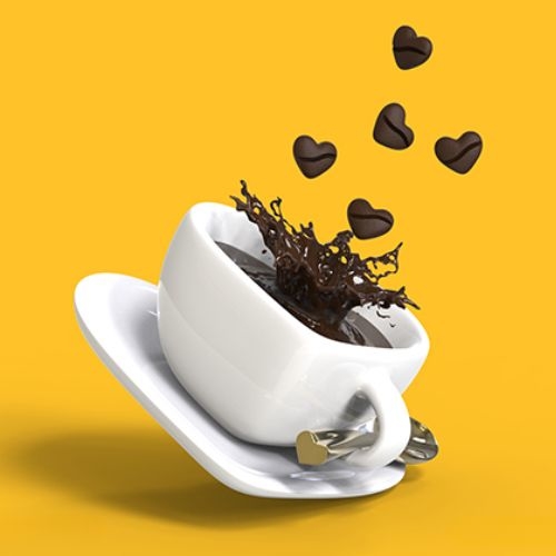 Kľúčenka Šálka ​​na kávu Metalmorphose Keyring Coffee cup Heart