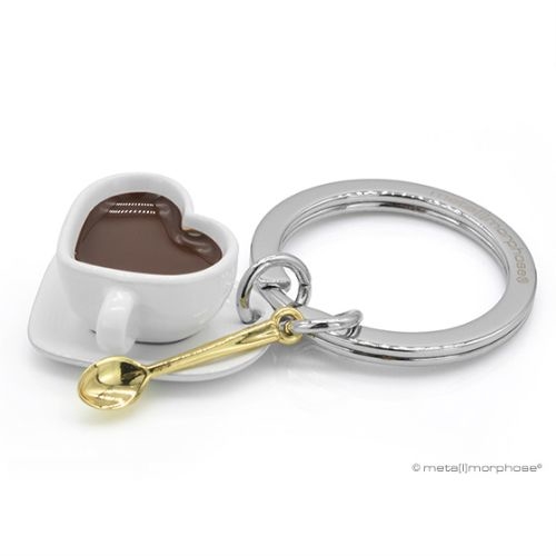 Kľúčenka Šálka ​​na kávu Metalmorphose MTM Keyring Coffee cup Heart