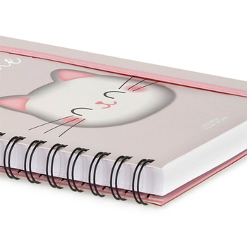 Legami zošit linajkový A5 200 strán - Lined Spiral Notebook - A5 Sheet - Large - KITTY