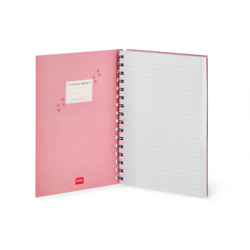 Legami zošit linajkový A5 200 strán - Lined Spiral Notebook - A5 Sheet - Large - KITTY