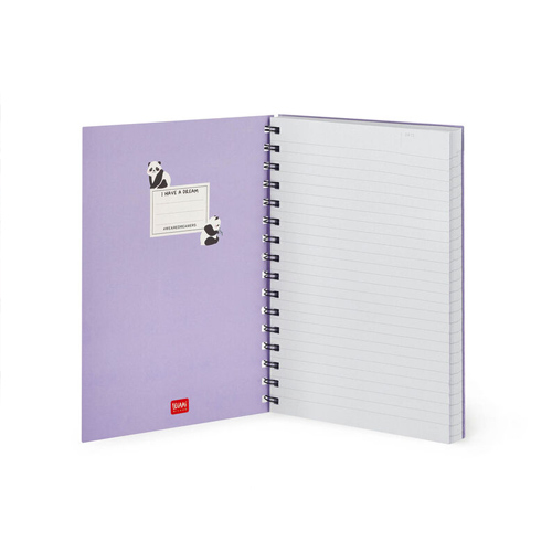 Legami zošit linajkový A5 200 strán - Lined Spiral Notebook - A5 Sheet - Large - PANDA