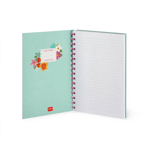 Legami zošit linajkový A5 200 strán - Lined Spiral Notebook - A5 Sheet - Large - HAPPY FLOWERS
