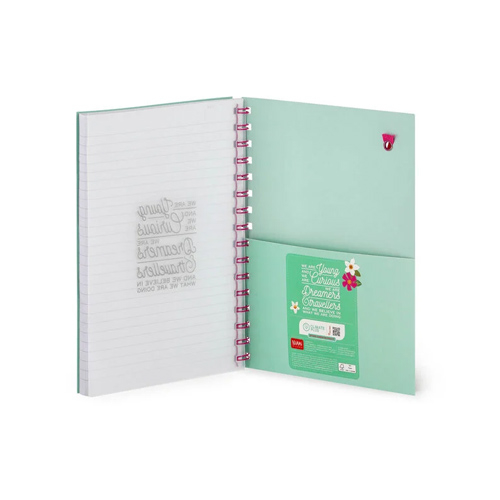 Legami zošit linajkový A5 200 strán - Lined Spiral Notebook - A5 Sheet - Large - HAPPY FLOWERS