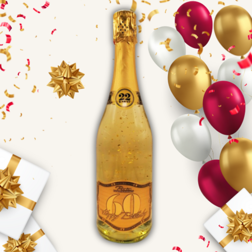 Happy Birthday 60 – šumivé víno s 23 karátovým zlatom