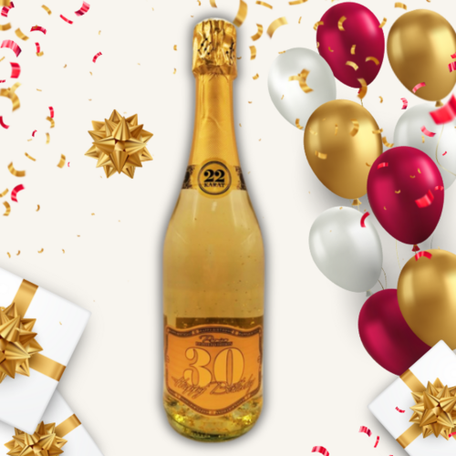 Happy Birthday 30 – šumivé víno s 23 karátovým zlatom