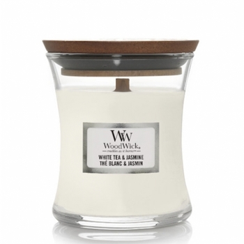 WHITE TEA & JASMINE Stredná sviečka 275g Woodwick