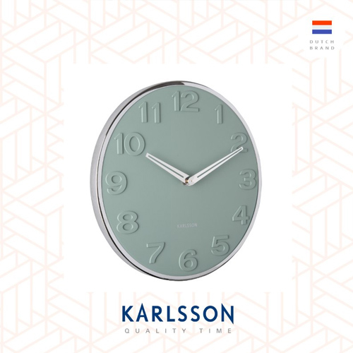 Hodiny Karlsson New Original - zelené KA5759GR, priemer 30cm