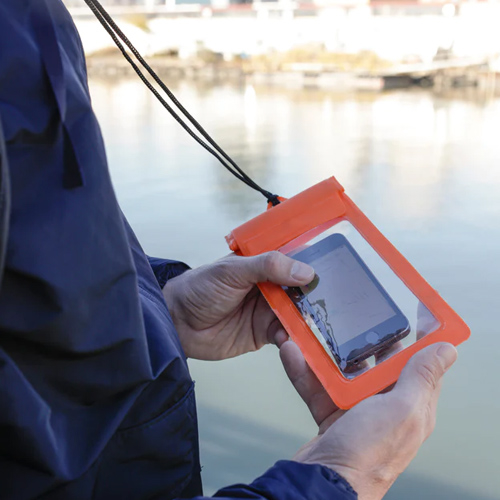 Kikkerland Orange Waterproof Phone Sleeve - obal na mobil